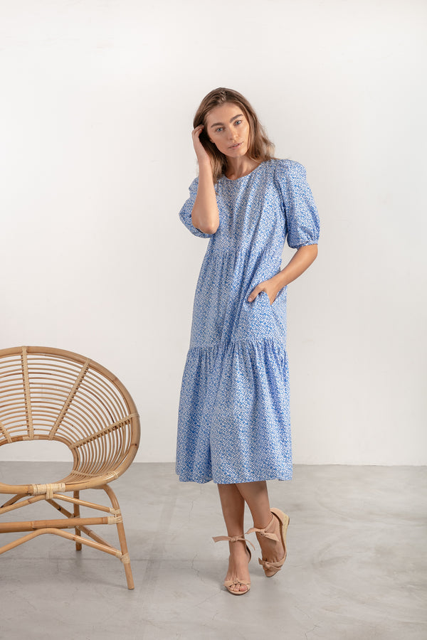 LOLA DRESS - MOROCCAN BLUE